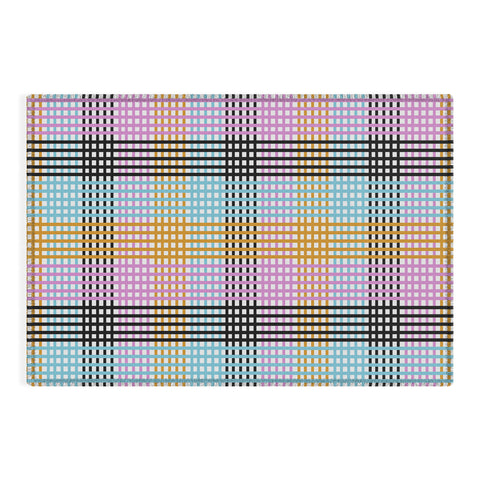 Mirimo Multicolor Gingham Grid Outdoor Rug
