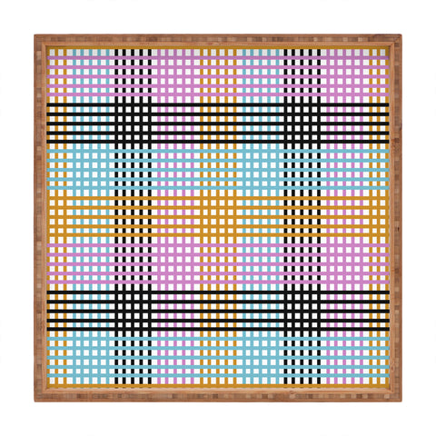Mirimo Multicolor Gingham Grid Square Tray