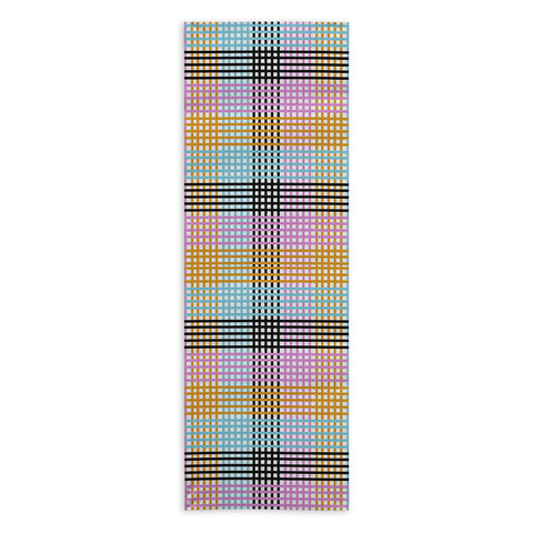 Mirimo Multicolor Gingham Grid Yoga Towel