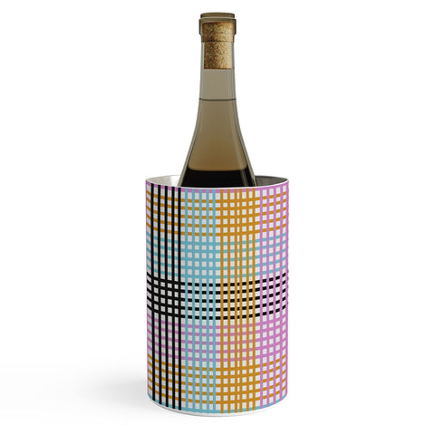 Mirimo Multicolor Gingham Grid Wine Chiller