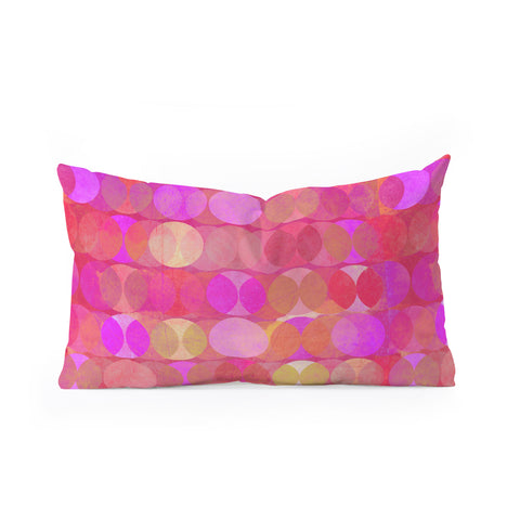 Mirimo Multidudes Pink Oblong Throw Pillow