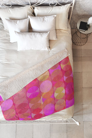 Mirimo Multidudes Pink Fleece Throw Blanket