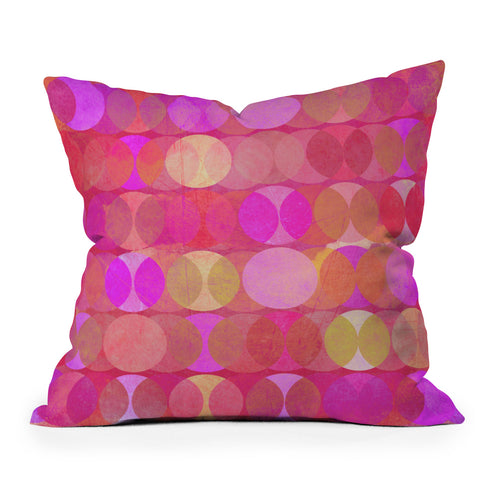 Mirimo Multidudes Pink Throw Pillow