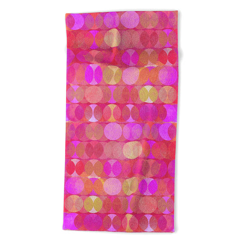 Mirimo Multidudes Pink Beach Towel