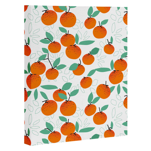 Mirimo Oranges on White Art Canvas