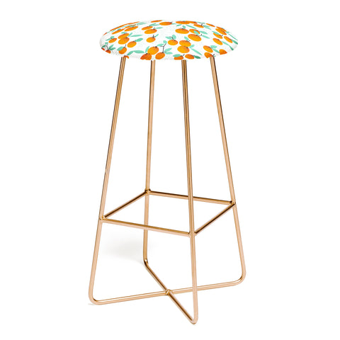 Mirimo Oranges on White Bar Stool