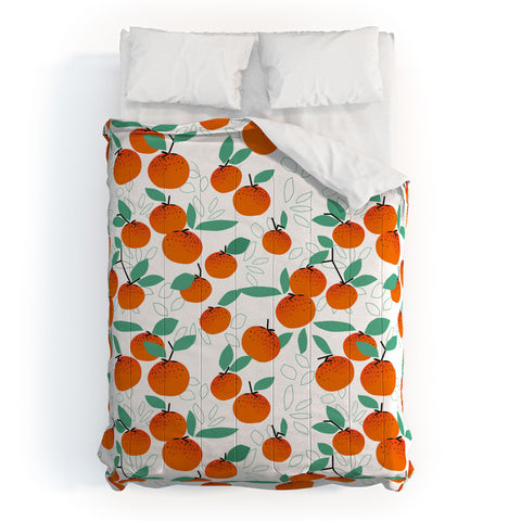 Mirimo Oranges on White Comforter