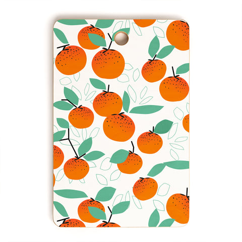 Mirimo Oranges on White Cutting Board Rectangle