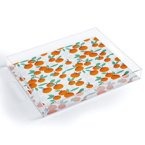 Mirimo Oranges on White Acrylic Tray