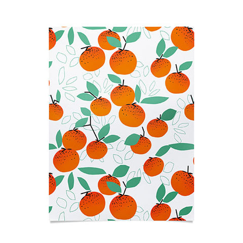 Mirimo Oranges on White Poster