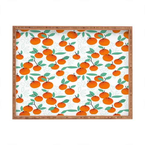 Mirimo Oranges on White Rectangular Tray