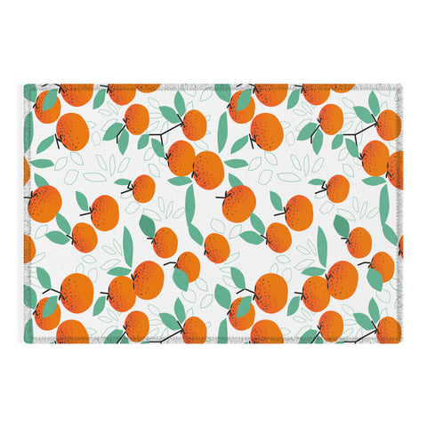 Mirimo Oranges on White Outdoor Rug