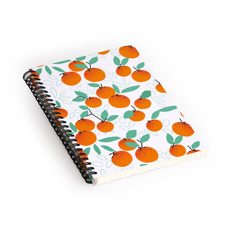 Mirimo Oranges on White Spiral Notebook