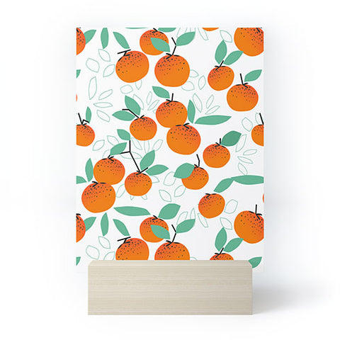 Mirimo Oranges on White Mini Art Print