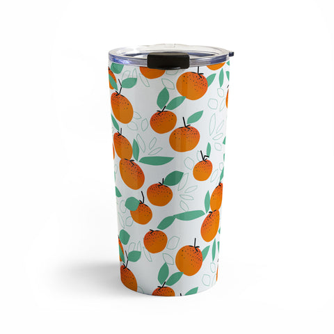 Mirimo Oranges on White Travel Mug