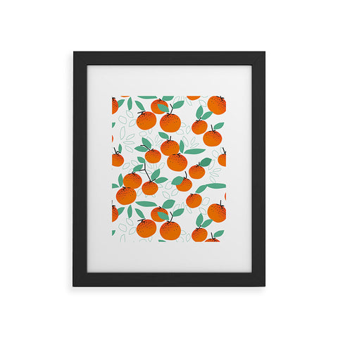 Mirimo Oranges on White Framed Art Print