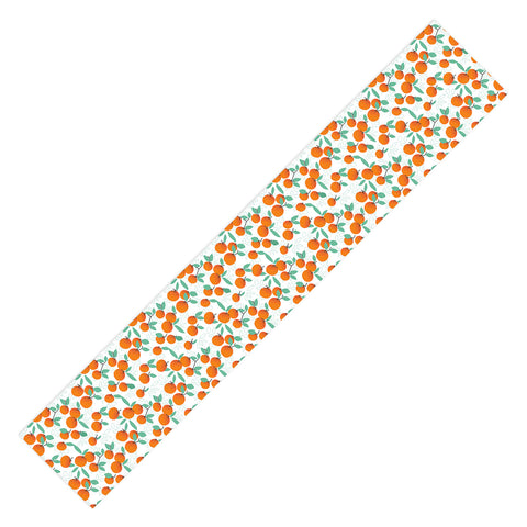 Mirimo Oranges on White Table Runner