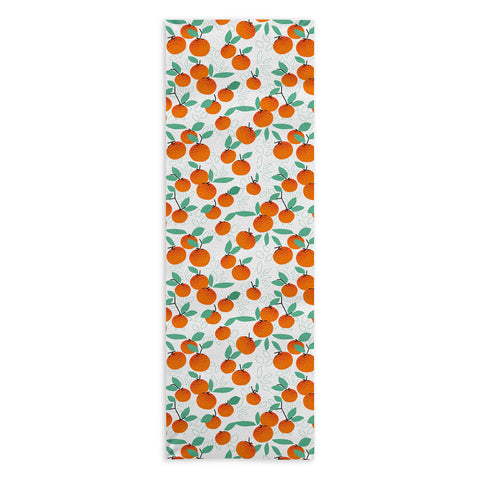 Mirimo Oranges on White Yoga Towel