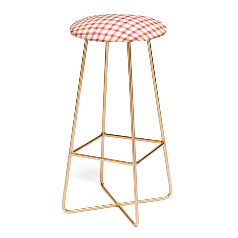 Mirimo Organic Gingham Red Bar Stool