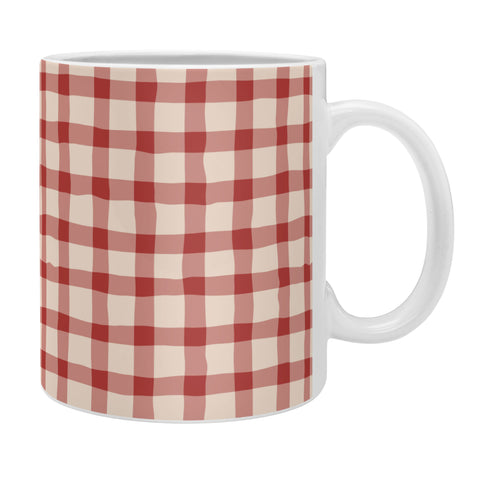 Mirimo Organic Gingham Red Coffee Mug