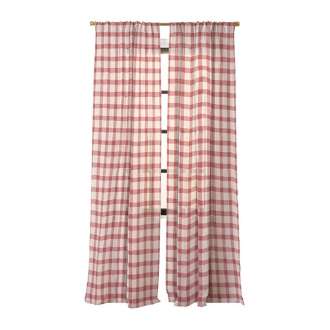 Mirimo Organic Gingham Red Sheer Non Repeat