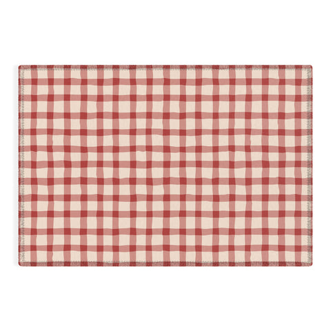 Mirimo Organic Gingham Red Outdoor Rug