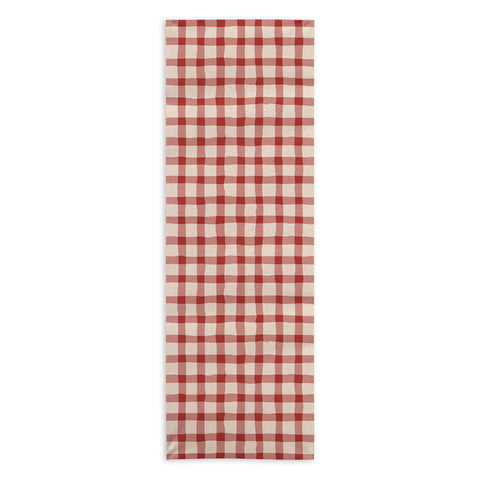Mirimo Organic Gingham Red Yoga Towel