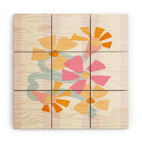 Mirimo Pastel Bunch Wood Wall Mural