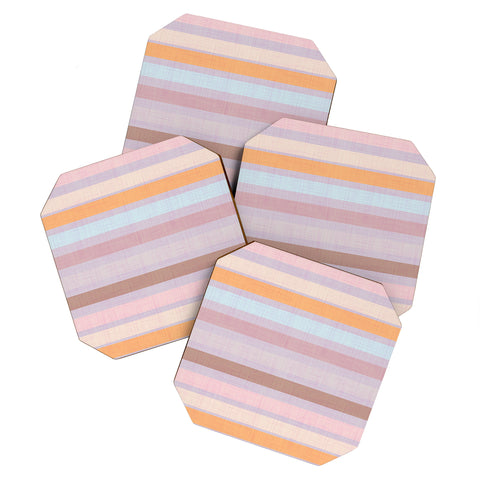 Mirimo Pastello Stripes Coaster Set