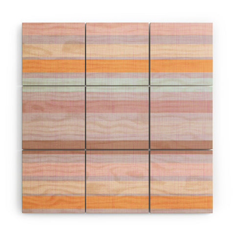 Mirimo Pastello Stripes Wood Wall Mural