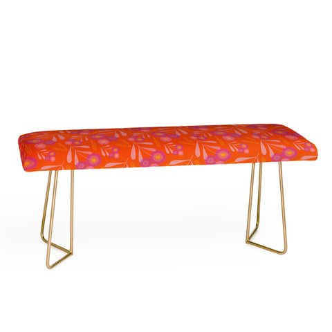 Mirimo Pink and Purple Floral Orange Bench