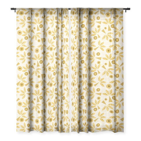 Mirimo POP Palms Saffron Sheer Window Curtain