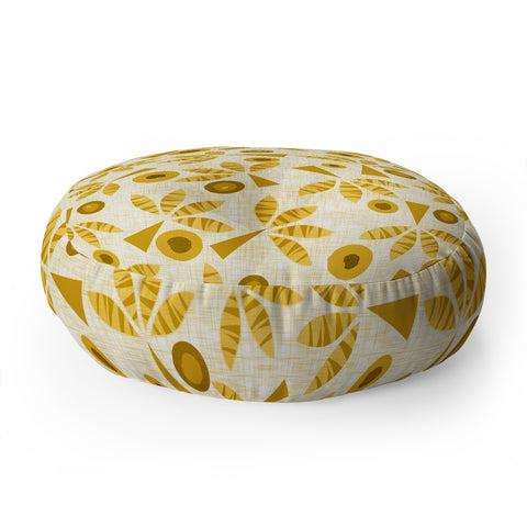 Mirimo POP Palms Saffron Floor Pillow Round