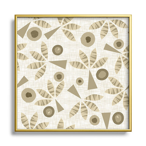 Mirimo PopPalms Clay Square Metal Framed Art Print