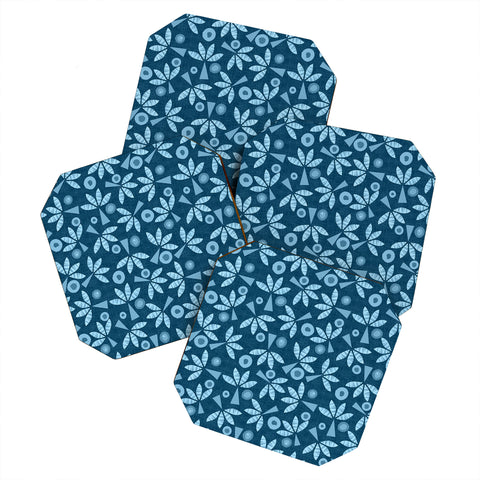 Mirimo PopPalms Denim Coaster Set
