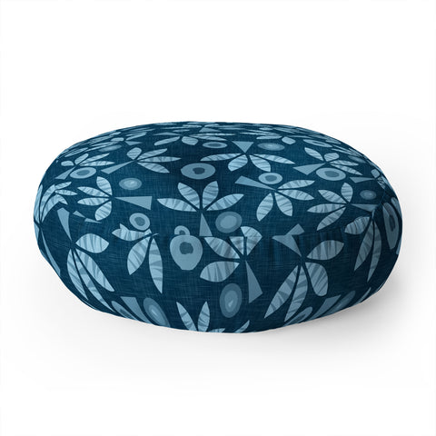 Mirimo PopPalms Denim Floor Pillow Round
