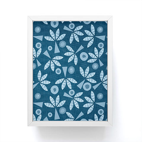 Mirimo PopPalms Denim Framed Mini Art Print