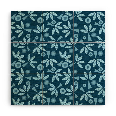 Mirimo PopPalms Denim Wood Wall Mural