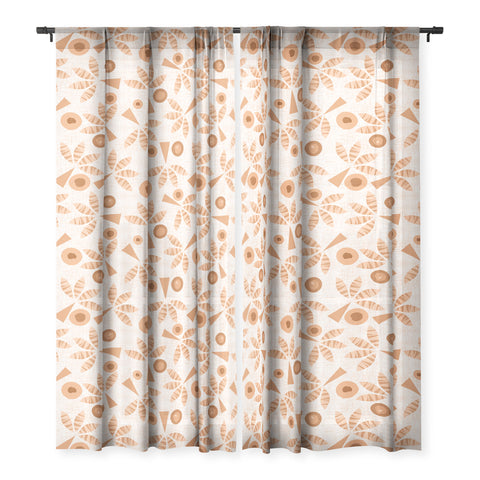 Mirimo PopPalms Terracotta Sheer Non Repeat