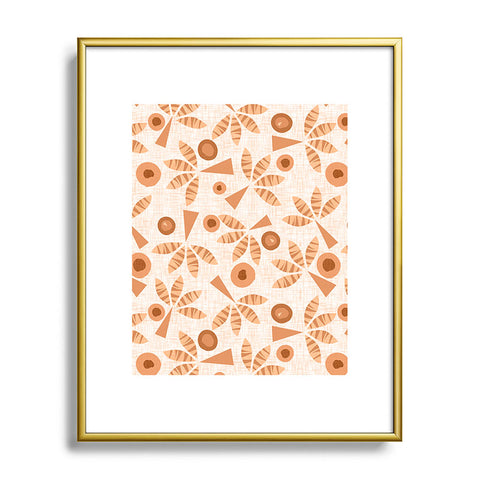 Mirimo PopPalms Terracotta Metal Framed Art Print