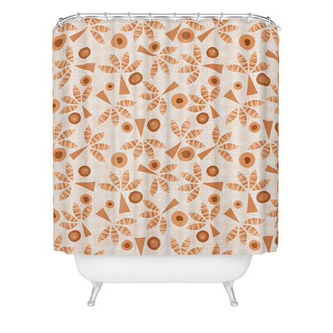 Mirimo PopPalms Terracotta Shower Curtain