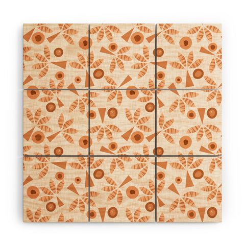 Mirimo PopPalms Terracotta Wood Wall Mural