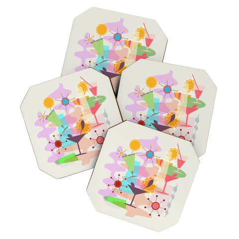 Mirimo Retro Summer Party Coaster Set