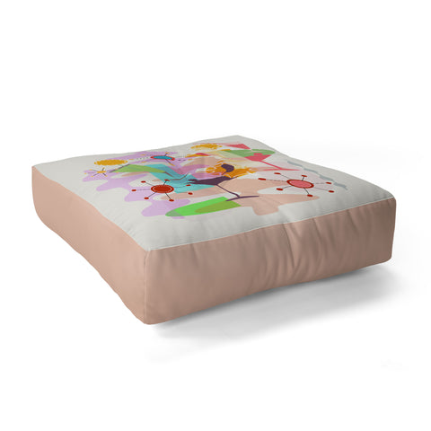 Mirimo Retro Summer Party Floor Pillow Square