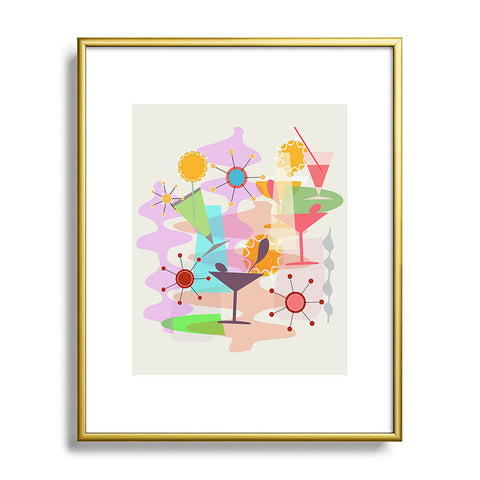 Mirimo Retro Summer Party Metal Framed Art Print