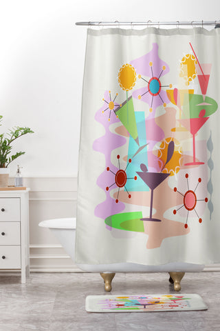 Mirimo Retro Summer Party Shower Curtain And Mat