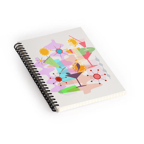 Mirimo Retro Summer Party Spiral Notebook