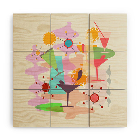 Mirimo Retro Summer Party Wood Wall Mural
