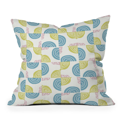 Mirimo Spring Tiles Outdoor Throw Pillow