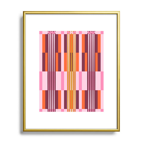Mirimo Striped Joy Metal Framed Art Print
